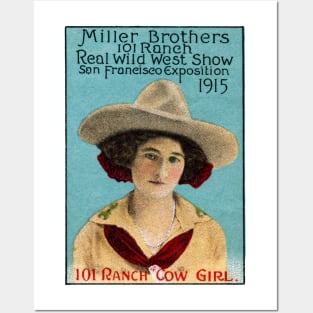 1915 Wild West Show Cow Girl Posters and Art